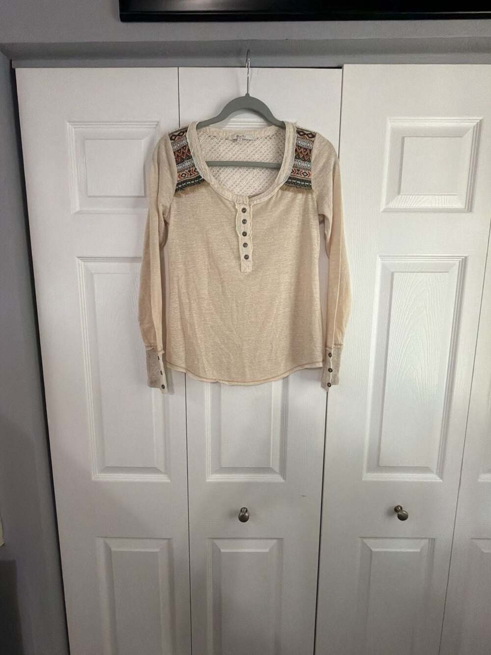 Miss Me Long Sleeve Henley Top
